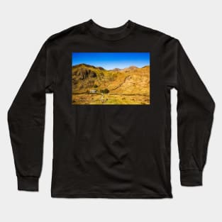 Snowdon summit from the viewpoint on A498 Long Sleeve T-Shirt